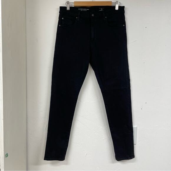 AG Adriano Goldschmeid Black The Farrah Skinny Ankle Jeans Womens 31 R Denim - Picture 1 of 13